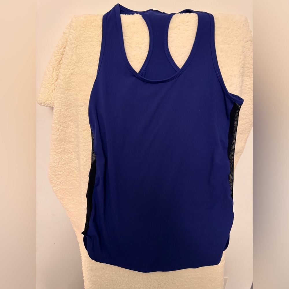 Fabletics purple/blue tank with sheer side size medium